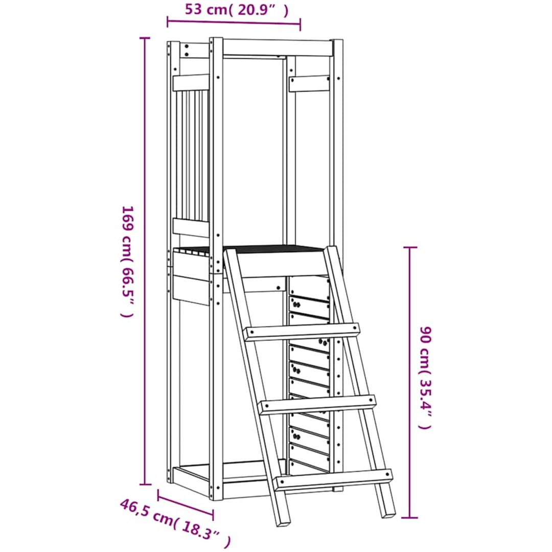 Lekplats 53x46,5x169 cm massiv furu vidaXL – bild 8