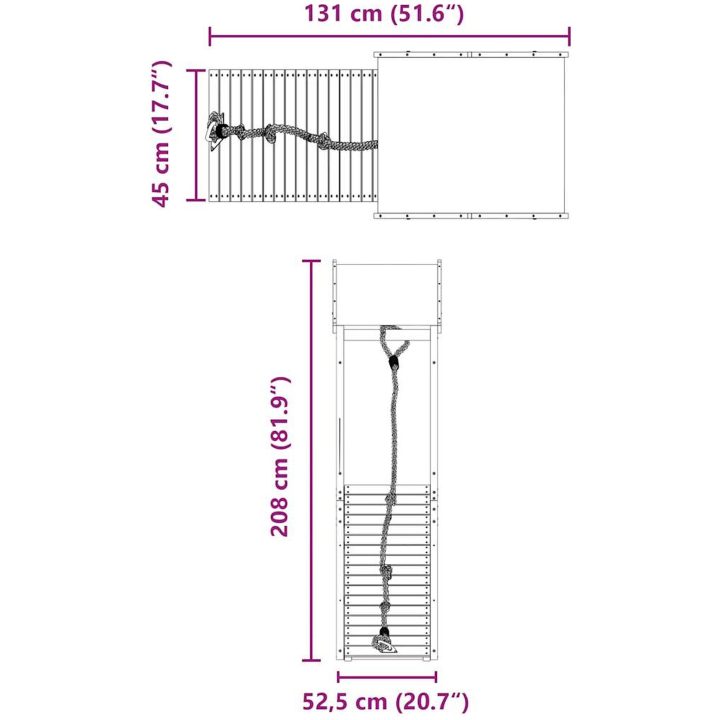 Lekplats impregnerad furu vidaXL – bild 9