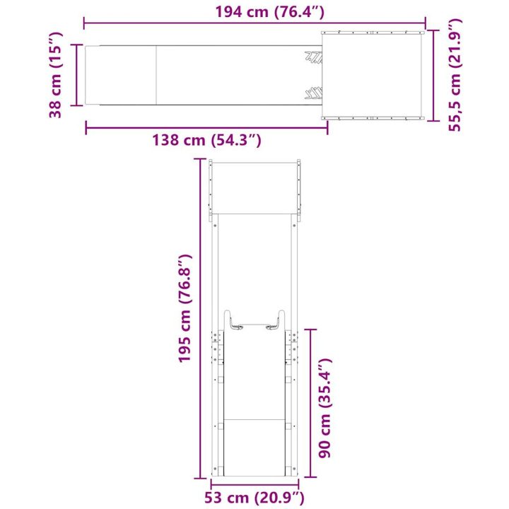 Lekplats impregnerad furu vidaXL – bild 9