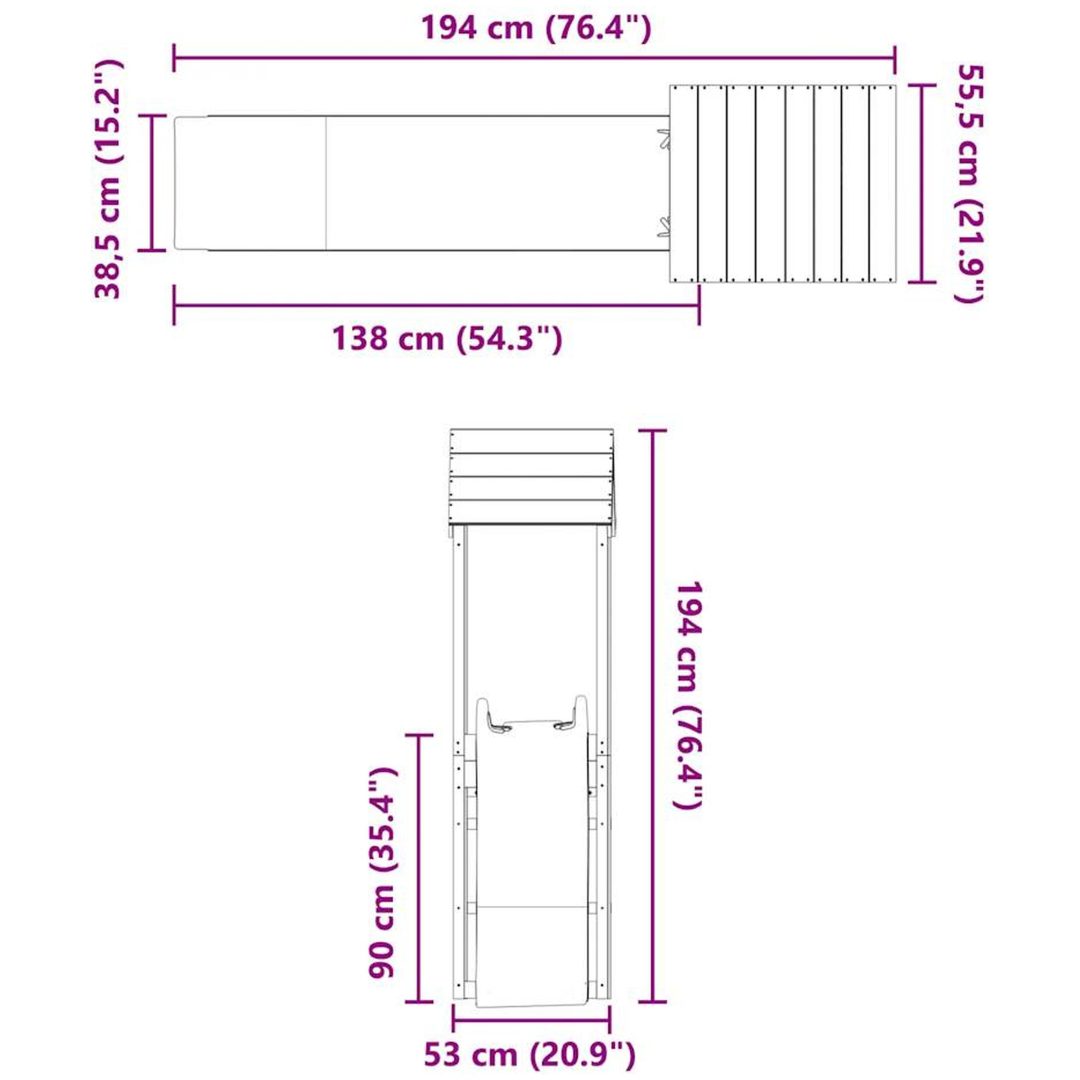 Lekplats massiv furu vidaXL – bild 9