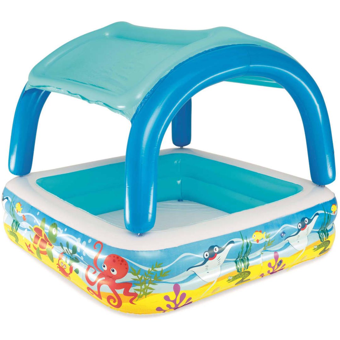 Lekpool med tak 140x140x114 cm blå 52192 Bestway 140 x 140 x 114 cm – bild 2