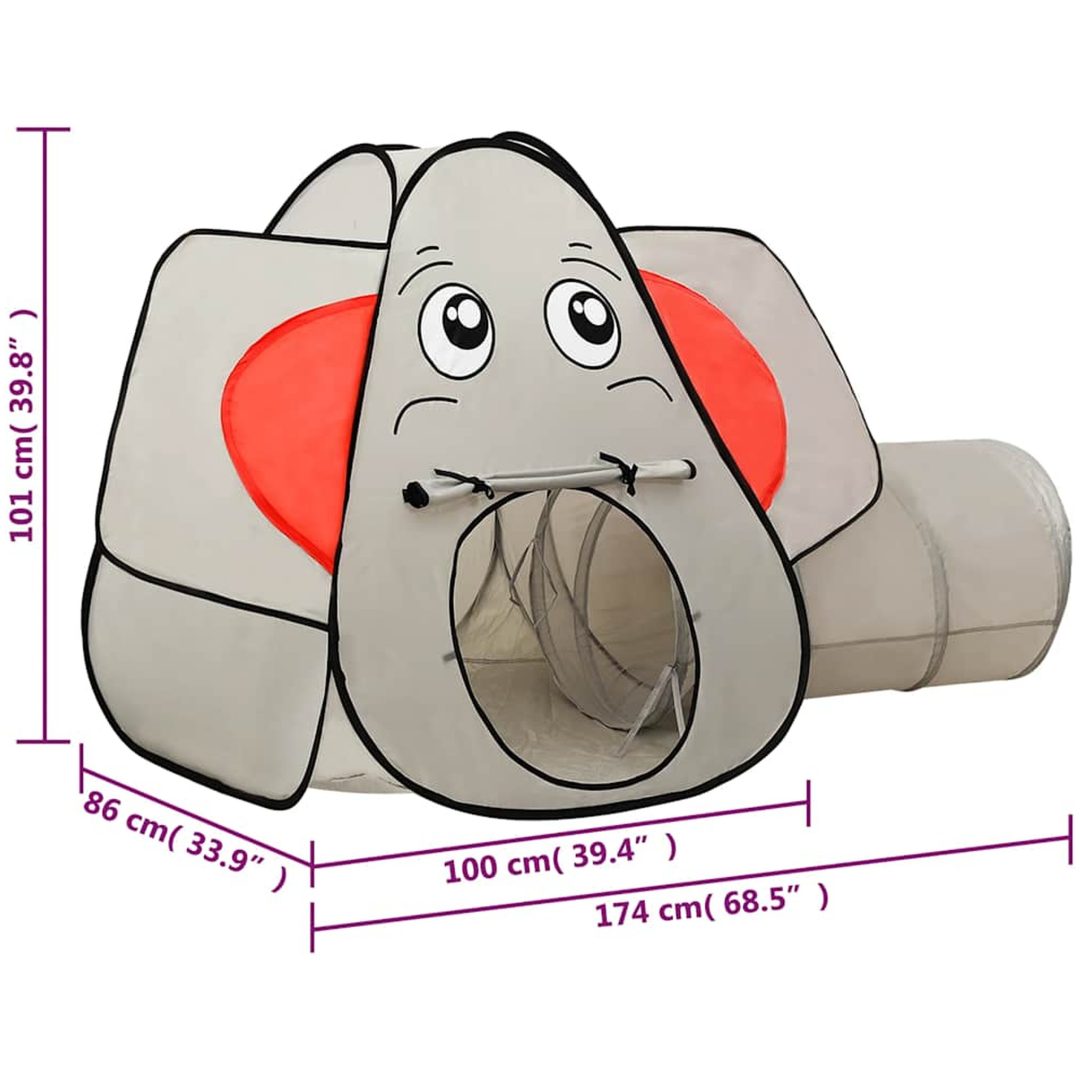 Lektält elefant grå 174x86x101 cm vidaXL – bild 9