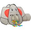 Lektält elefant grå med 250 bollar 174x86x101 cm vidaXL – miniatyr 2