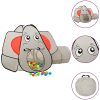 Lektält elefant grå med 250 bollar 174x86x101 cm vidaXL – miniatyr 1