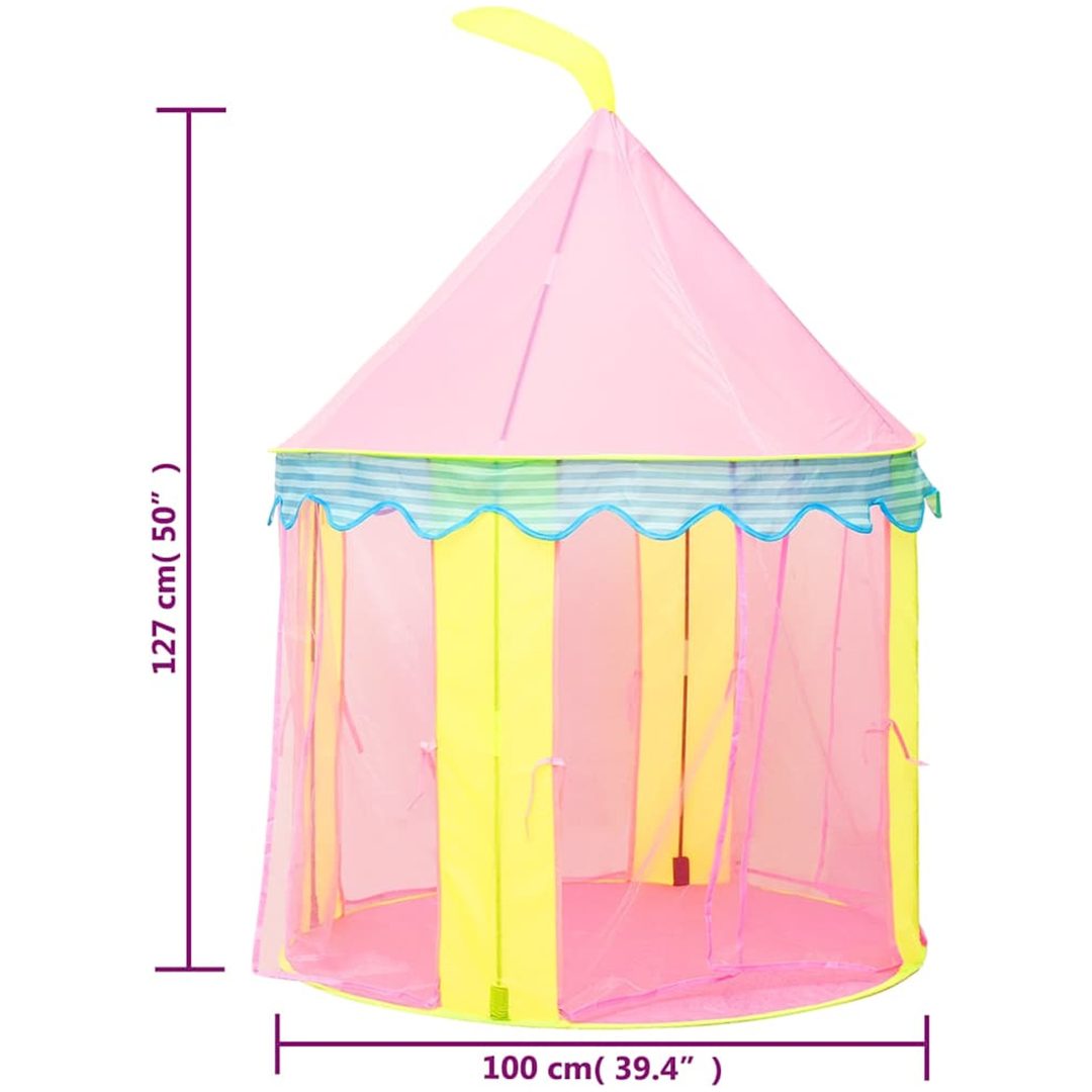 Lektält för barn rosa 100x100x127 cm vidaXL – bild 9
