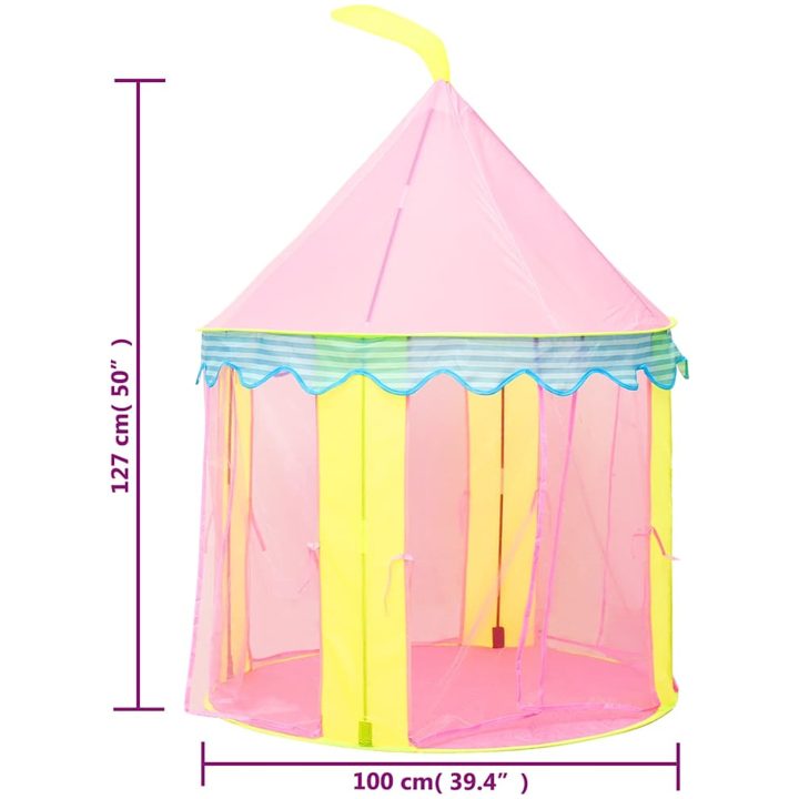 Lektält för barn rosa 100x100x127 cm vidaXL – bild 9