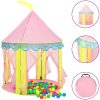 Lektält för barn rosa 100x100x127 cm vidaXL – miniatyr 1