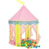 Lektält med 250 bollar rosa 100x100x127 cm vidaXL – miniatyr 2