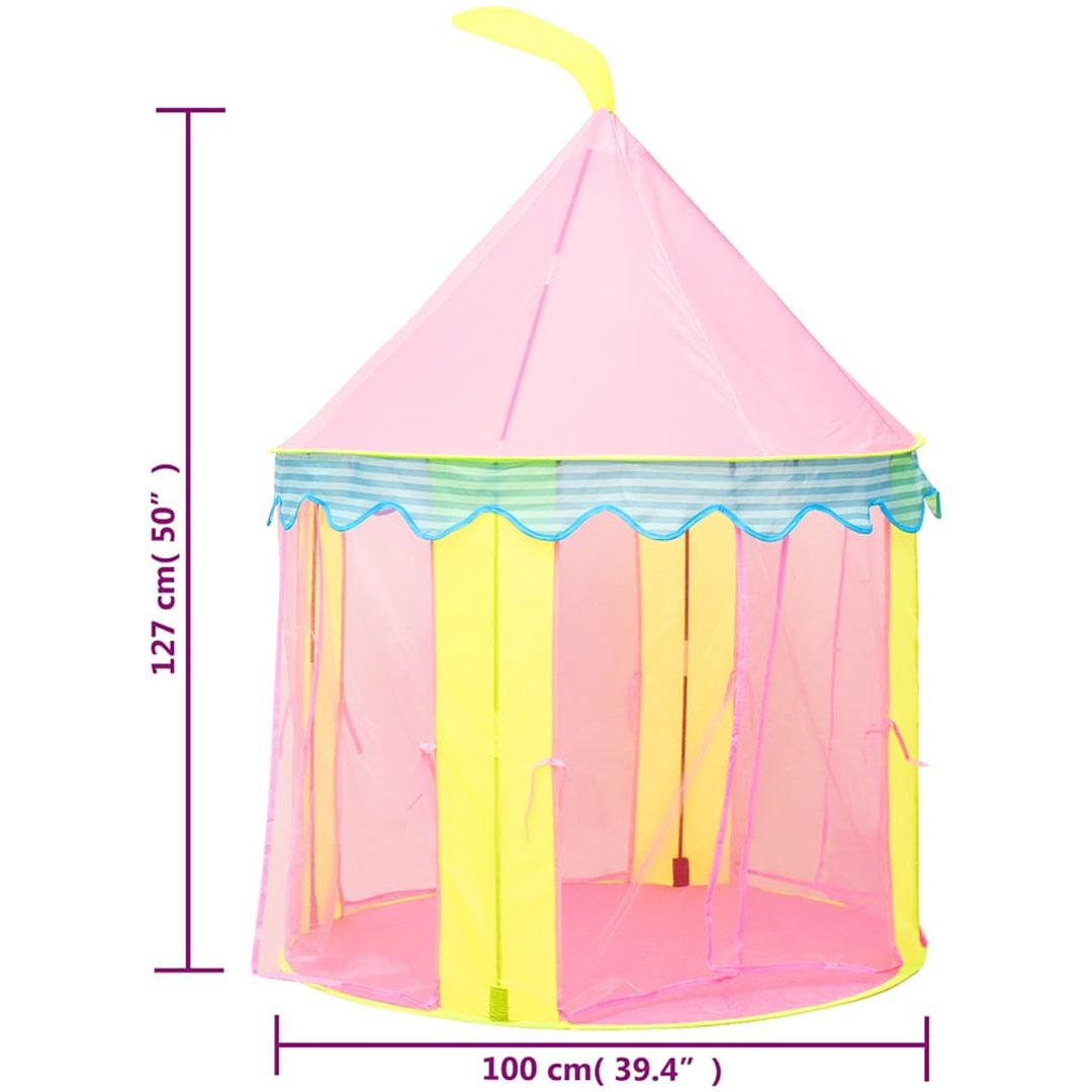 Lektält med 250 bollar rosa 100x100x127 cm vidaXL – bild 12
