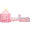 Lektält med 250 bollar Rosa 301x120x128 cm vidaXL – miniatyr 5