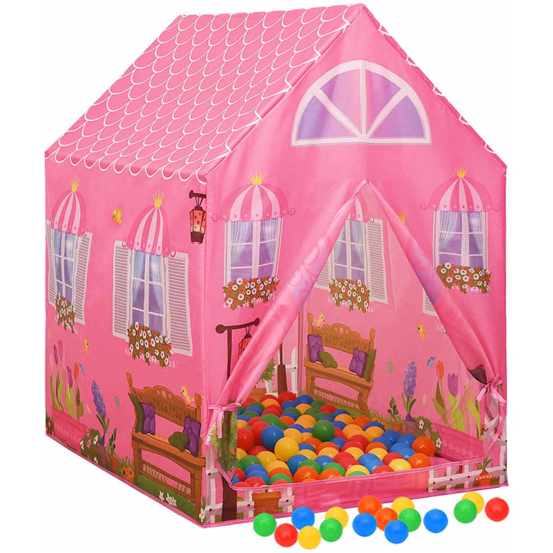 Lektält med 250 bollar Rosa 69x94x104 cm vidaXL – bild 2