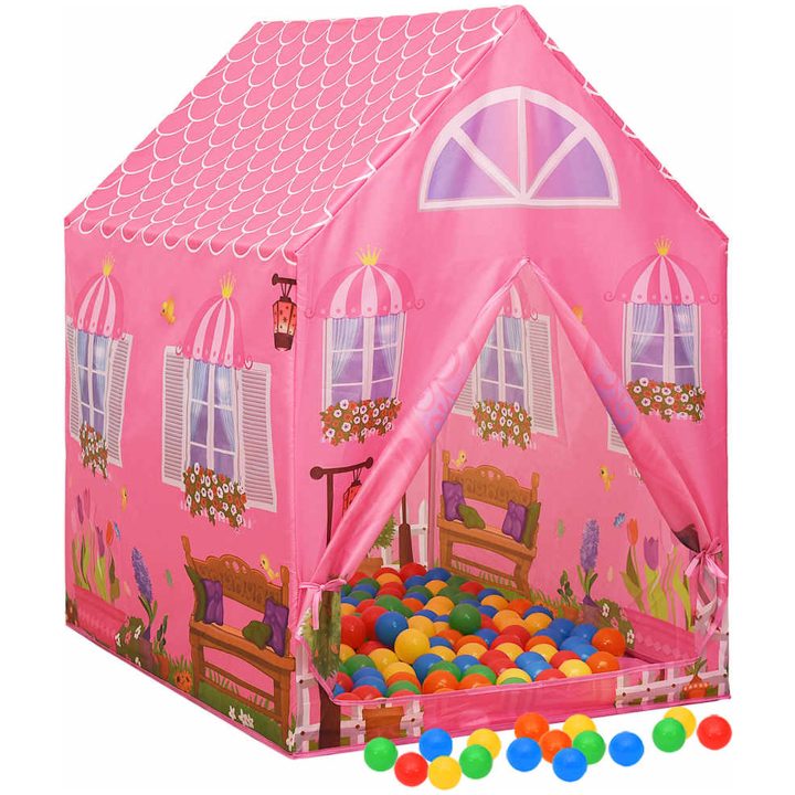Lektält med 250 bollar Rosa 69x94x104 cm vidaXL – bild 2