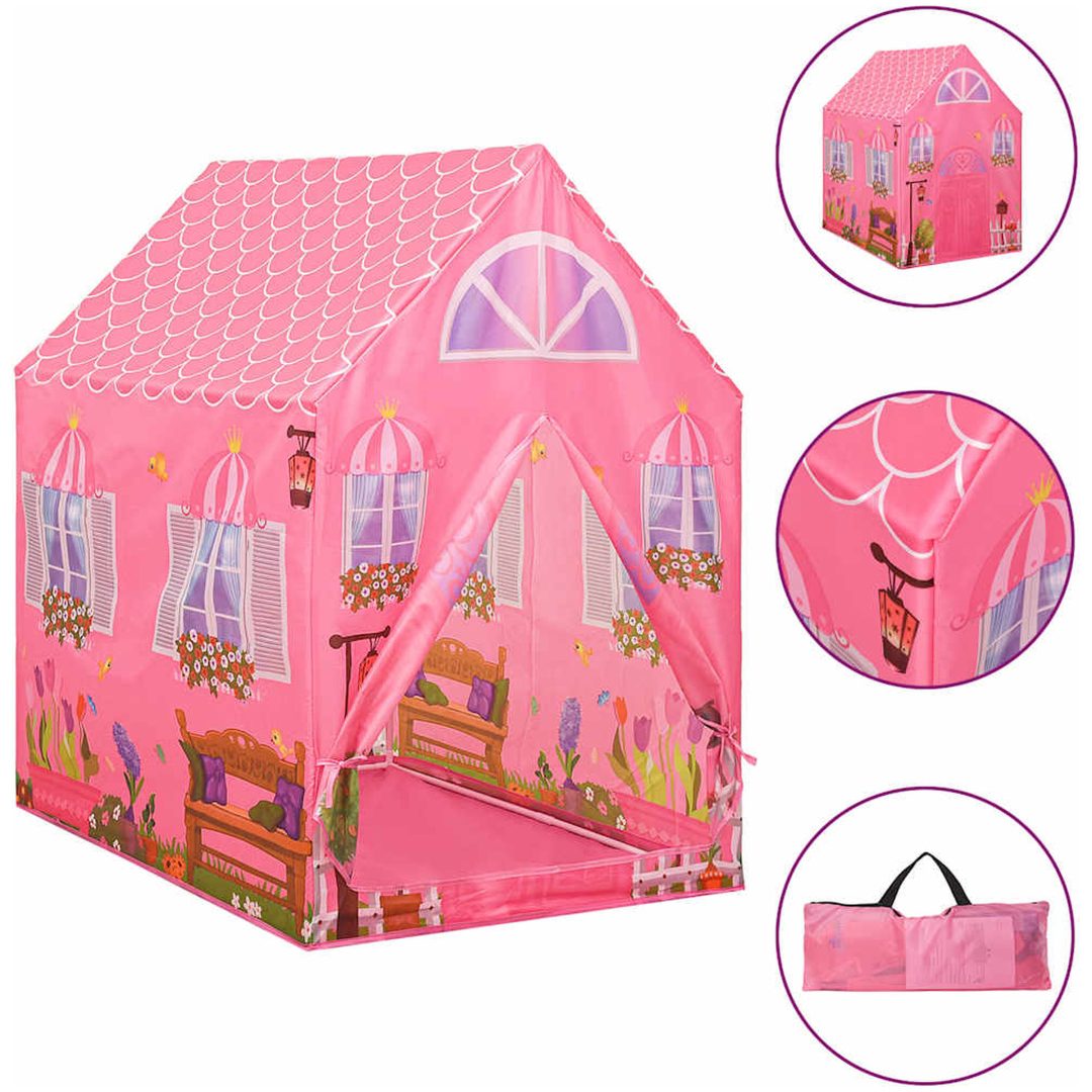 Lektält med 250 bollar Rosa 69x94x104 cm vidaXL – bild 3