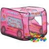 Lektält med 250 bollar rosa 70x112x70 cm vidaXL – miniatyr 2