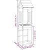 Lektorn 52,5x46,5x206,5 cm massivt douglasträ vidaXL – miniatyr 8