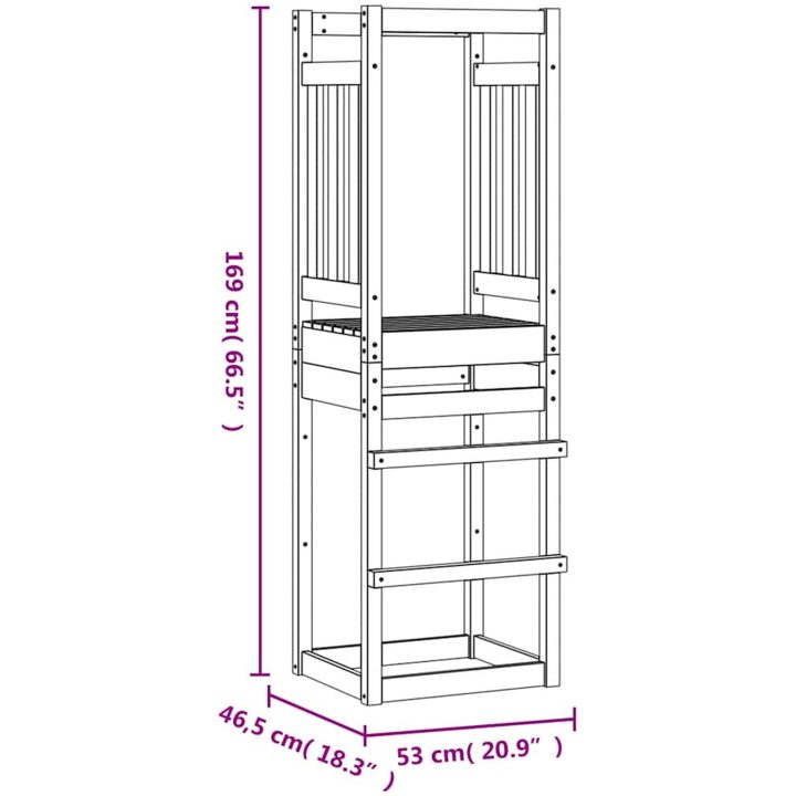Lektorn 53x46,5x169 cm impregnerad furu vidaXL – bild 8