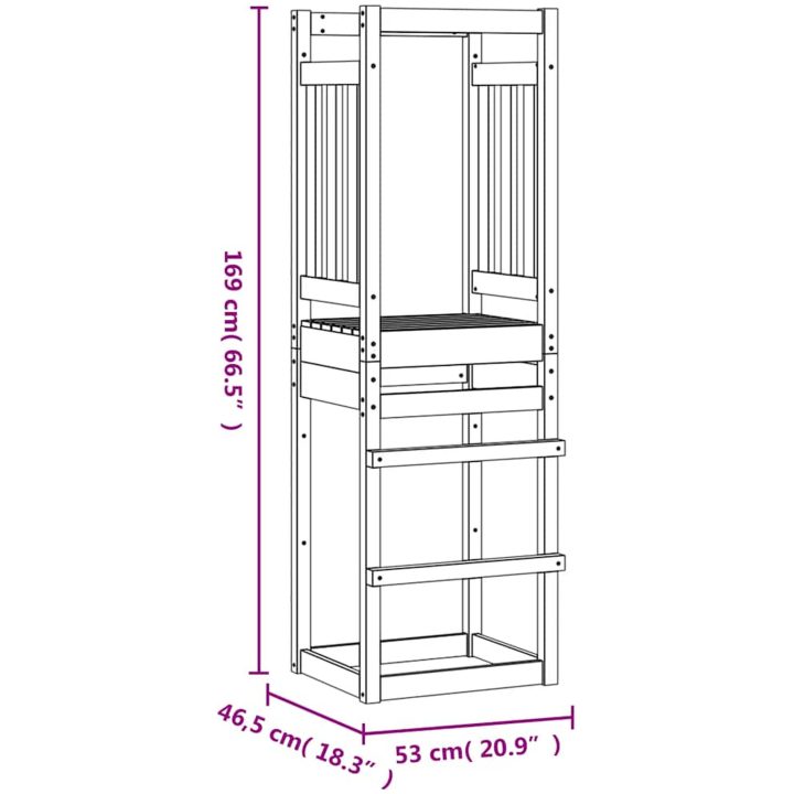 Lektorn 53x46,5x169 cm massivt douglasträ vidaXL – bild 8