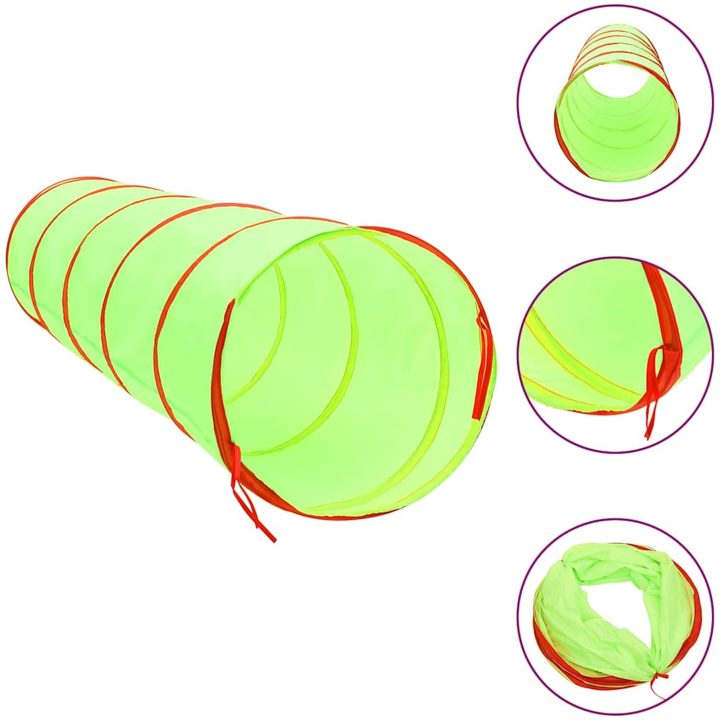 Lektunnel grön 175 cm polyester vidaXL – bild 2