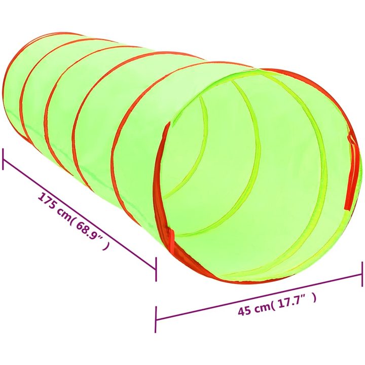 Lektunnel grön 175 cm polyester vidaXL – bild 9