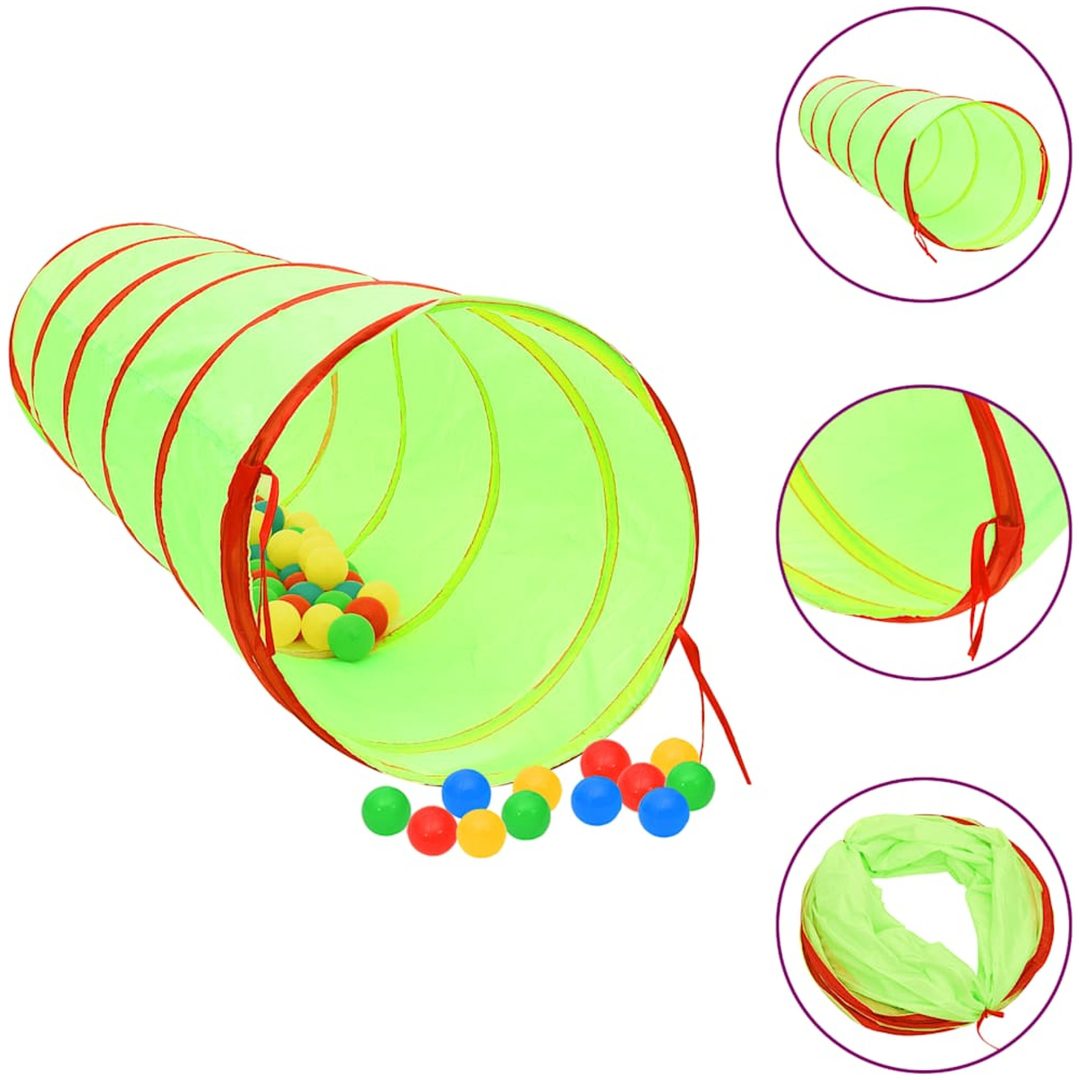 Lektunnel grön 175 cm polyester vidaXL