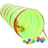 Lektunnel med 250 bollar grön 175 cm polyester vidaXL – miniatyr 2