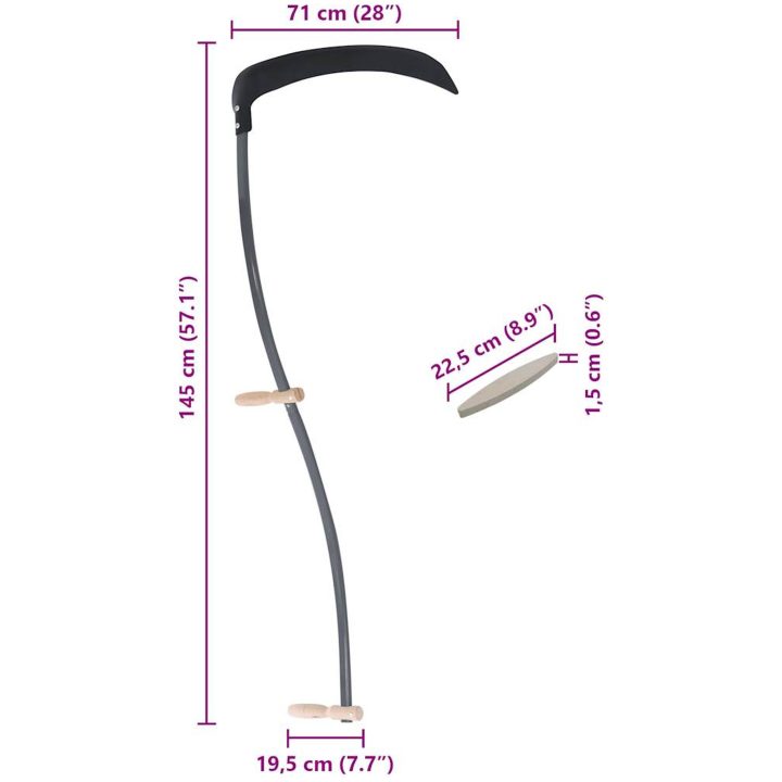 Lie med slipsten 145 cm vidaXL – bild 7