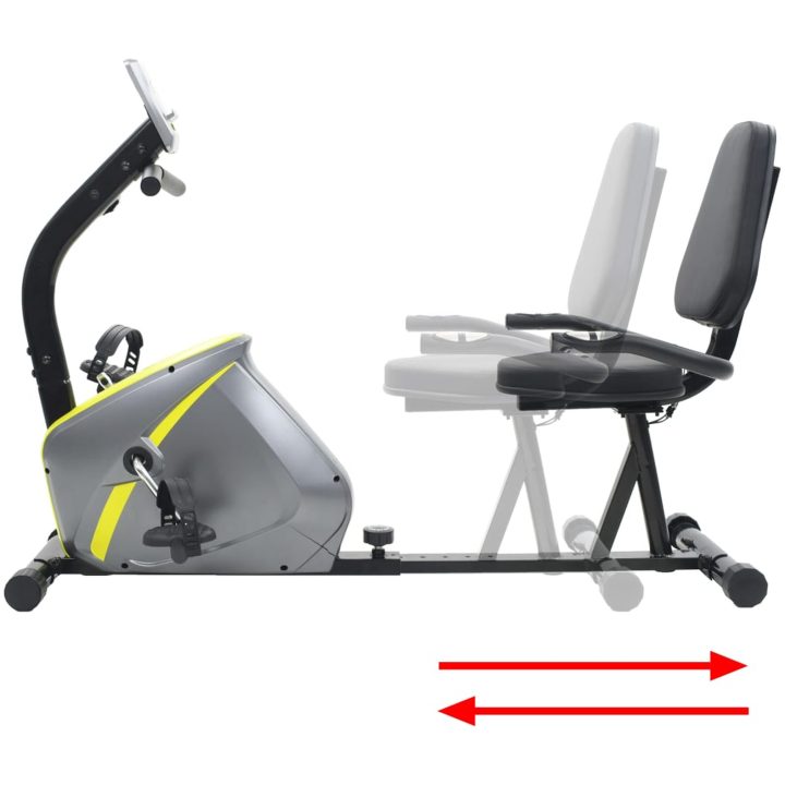 Liggande motionscykel magnetisk drift och pulsmätning vidaXL – bild 6