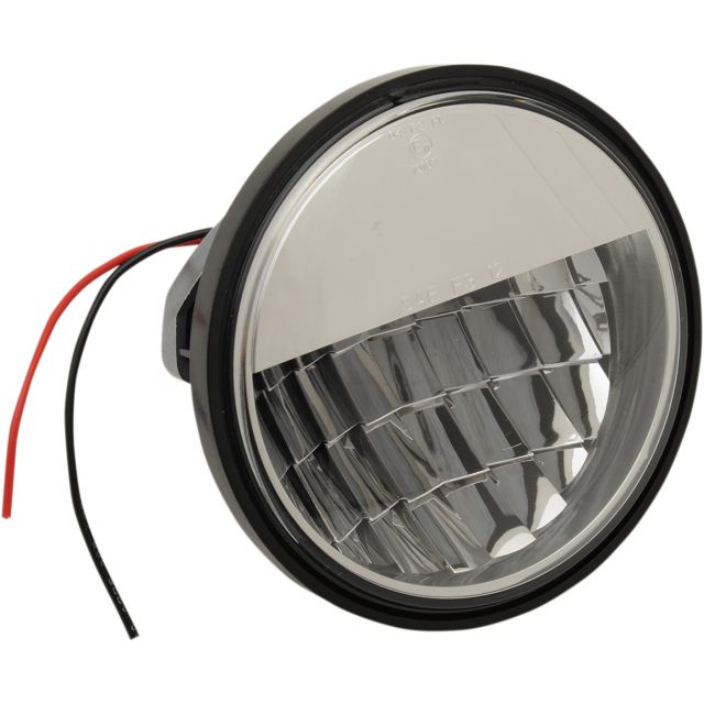 Dimljus 4.5" Led Reflector Style Passing Lamp Klar/Vit/Krom DRAG SPECIALTIES