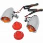 Markeringslampa Mini Retro-style Orange/Röd/Krom DRAG SPECIALTIES