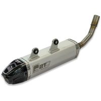 Ljuddämpare Carby Vit Aluminium Kolfiberändlock FRESCO