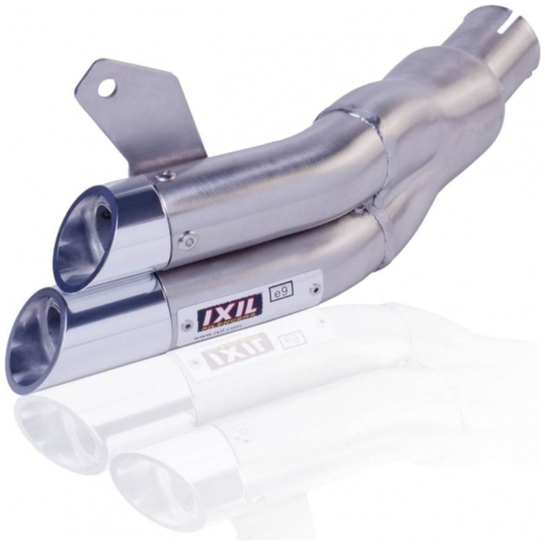 Ljuddämpare Dual Hyperlow Rostfritt Stål/Polerad Aluminium IXIL
