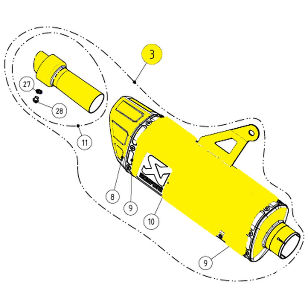 Ljuddämpare Racing Line AKRAPOVIC
