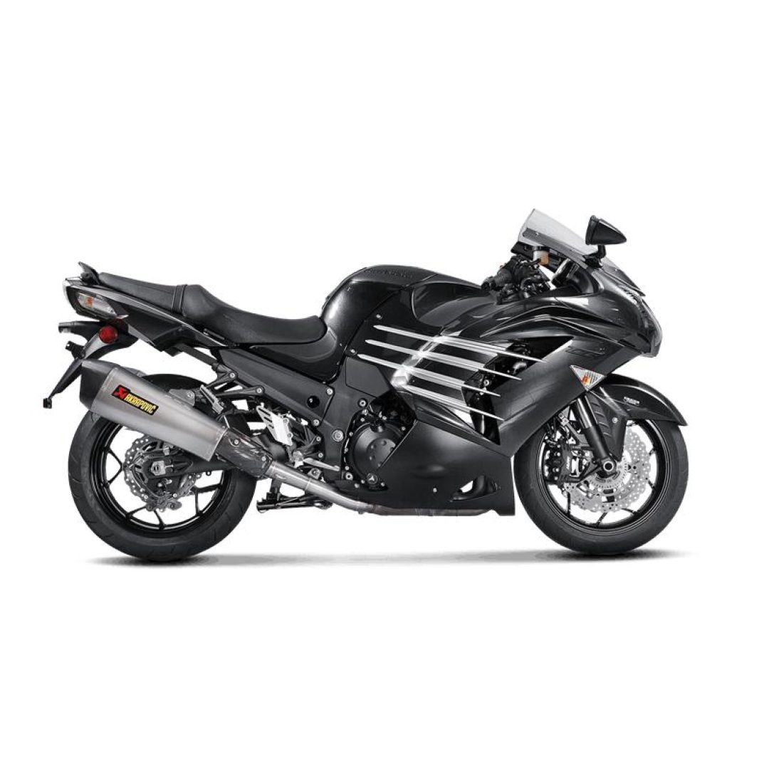 Ljuddämpare Slip-On 2-i-2 Titan Akrapovic svart/silver