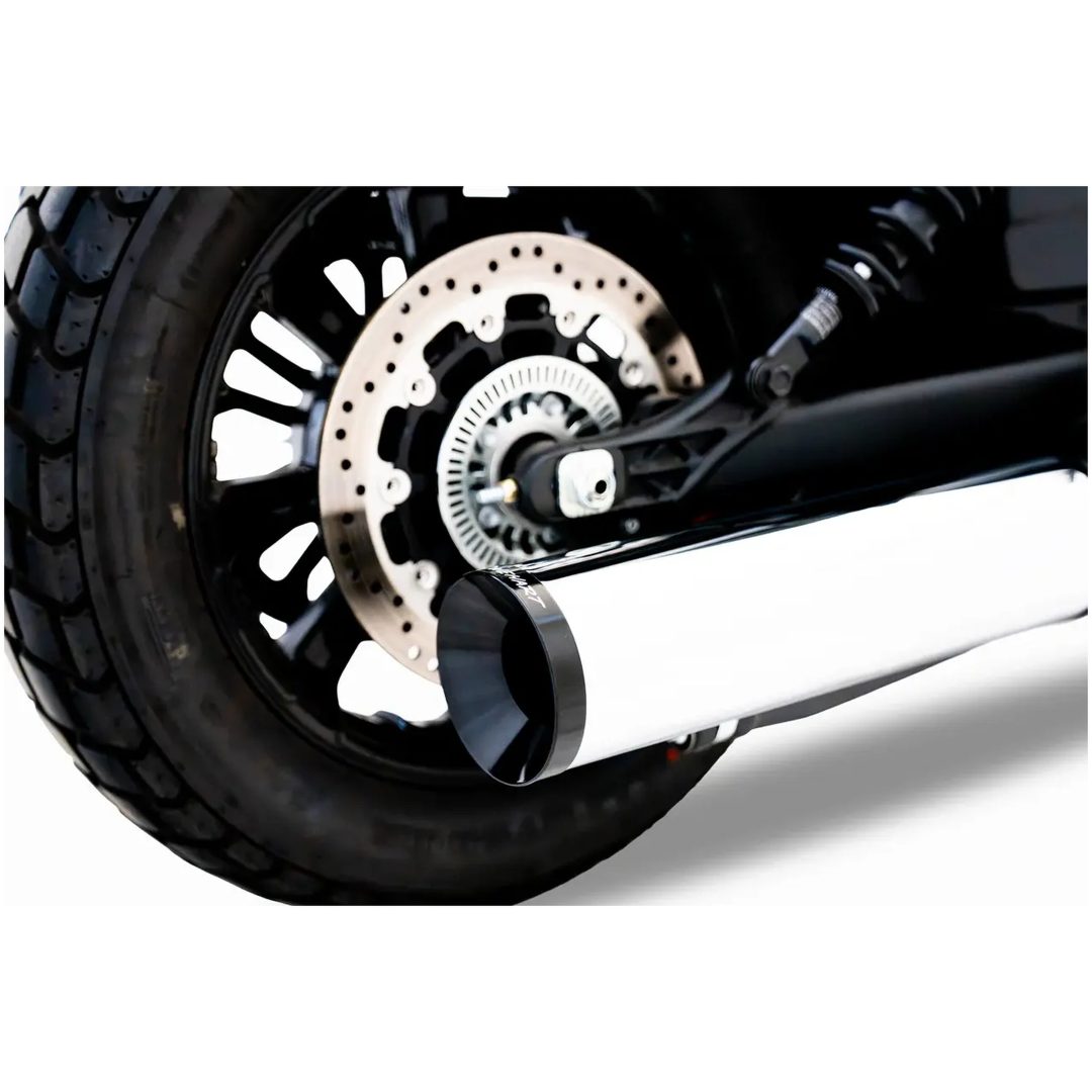 Ljuddämpare Slip-On Rund Krom/Svart RINEHART RACING