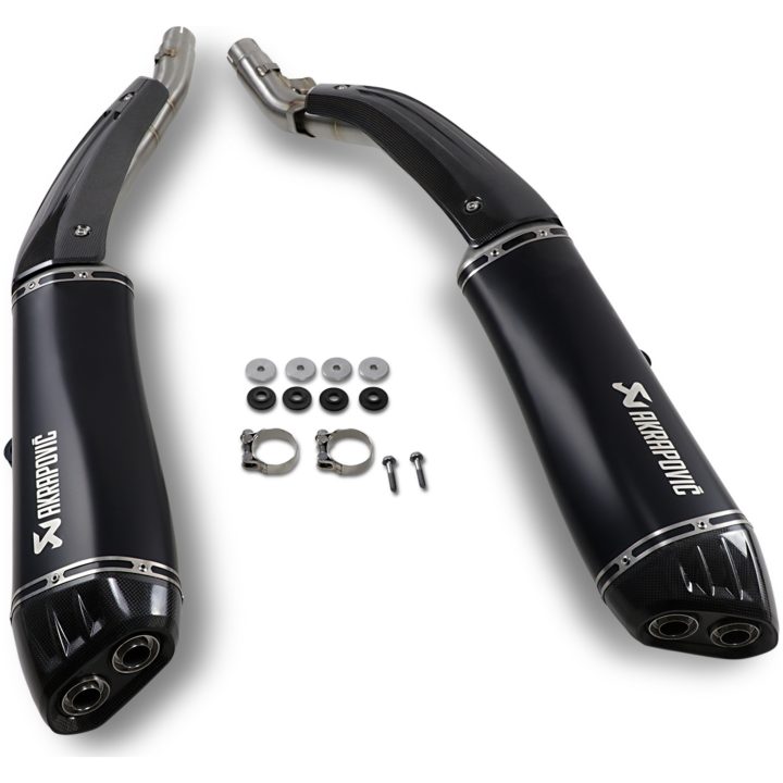 Ljuddämpare Slip-On Titan/Kolfiber Akrapovic Svart – bild 2