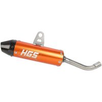 Ljuddämpare Tvåtakts Slip-on Anodiserad Konisk Orange/Svart HGS