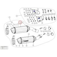 Ljuddämpare Vänster CA Z1000 2014-2020 Akrapovic