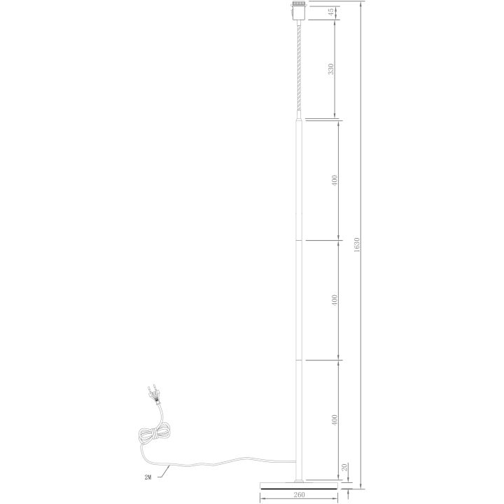 Ljusdal Golvlampa 1-arm, ANETA HOME Sockel E27 Svart /Matt Mässing – bild 6