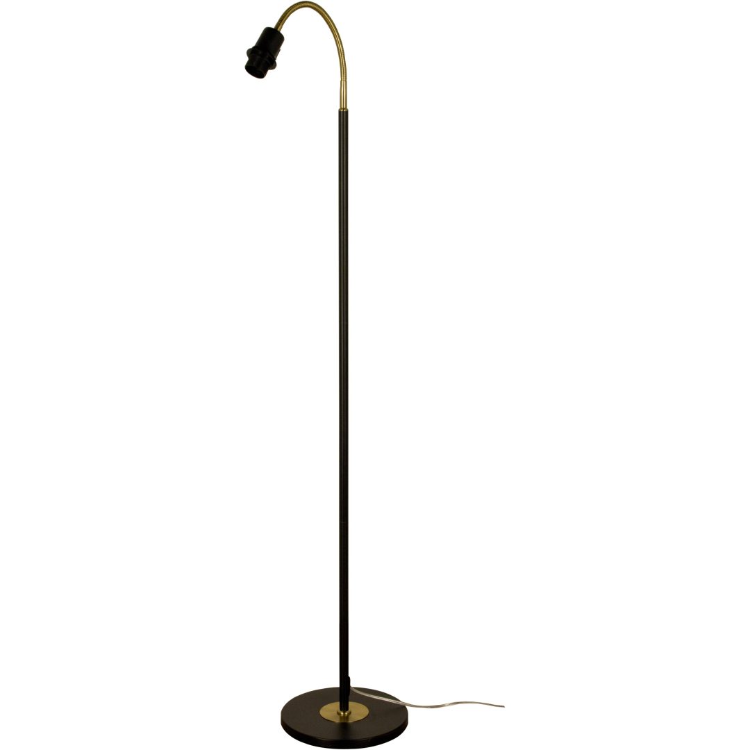 Ljusdal Golvlampa 1-arm, ANETA HOME Sockel E27 Svart /Matt Mässing