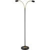 Ljusdal Golvlampa 2-arm Svart/matt Mässing ANETA HOME Sockel E27 Svart /Matt Mässing – miniatyr 1
