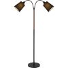 Ljusdal Golvlampa 2-arm, Svart/valnöt ANETA HOME Sockel E27 Svart /Valnöt – miniatyr 1