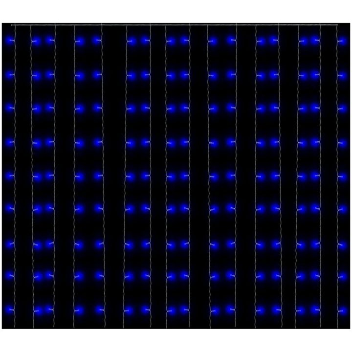 Ljusdraperi 3x3 m 300 lysdioder blå 8 funktioner vidaXL – bild 7