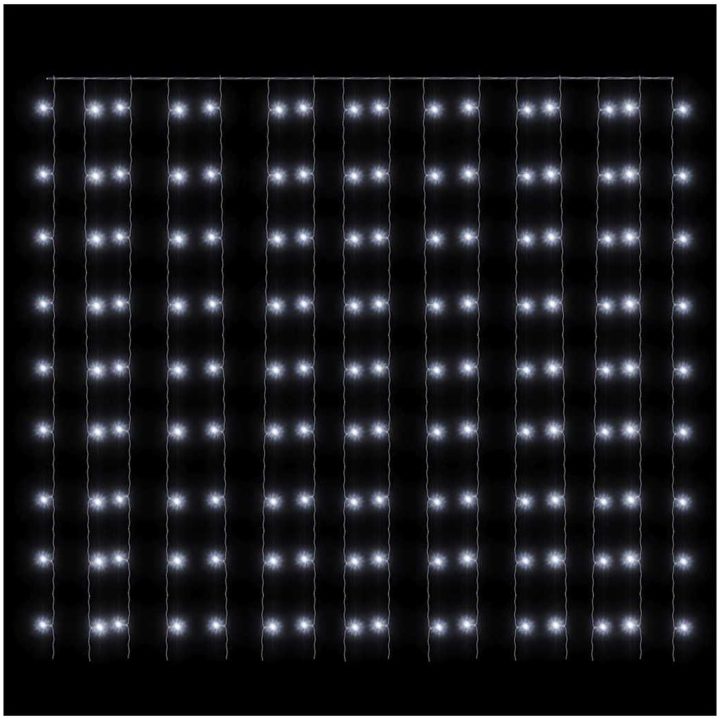 Ljusdraperi 3x3 m 300 lysdioder kallvit 8 funktioner vidaXL – bild 6
