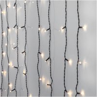 Ljusgardin Crispy Ice White Svart Star Trading