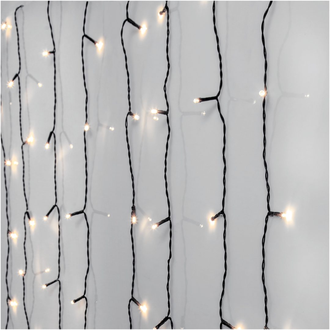 Ljusgardin Crispy Ice White Svart Star Trading