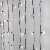 Ljusgardin Crispy Ice White Svart Star Trading