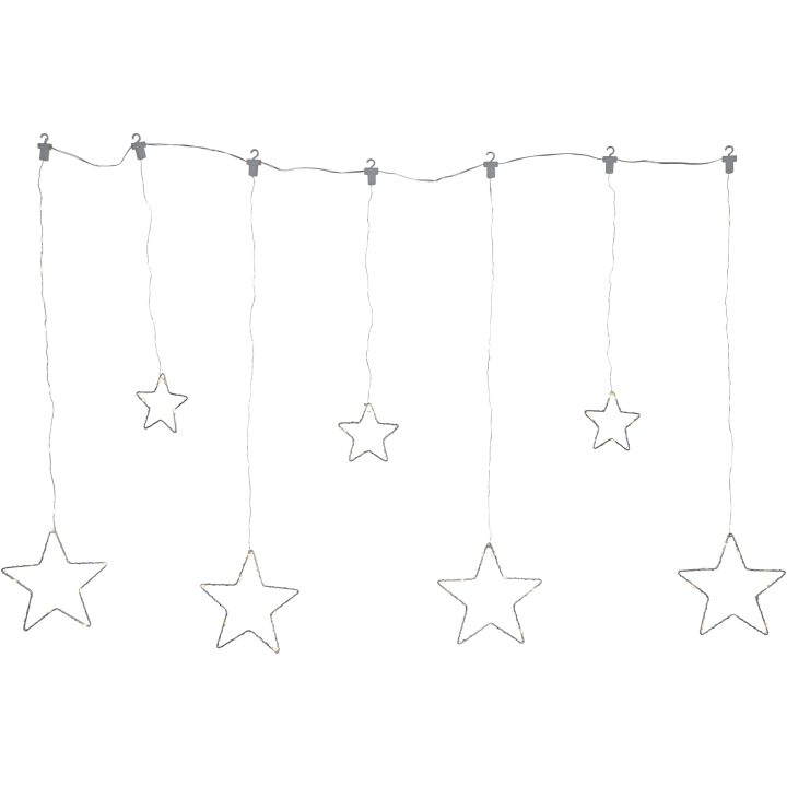 Ljusgardin Dew Drop Stars Silver Star Trading – bild 5