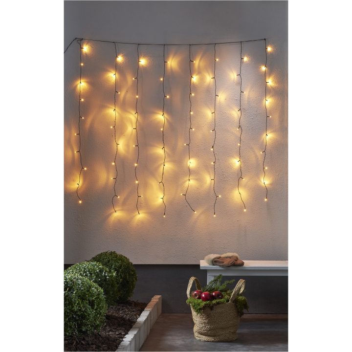 Ljusgardin Golden Warm White Svart Star Trading – bild 8
