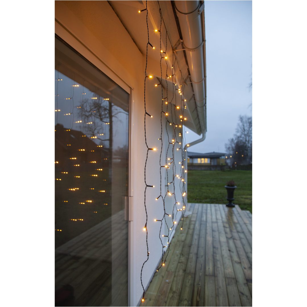 Ljusgardin Golden Warm White Svart Star Trading – bild 6