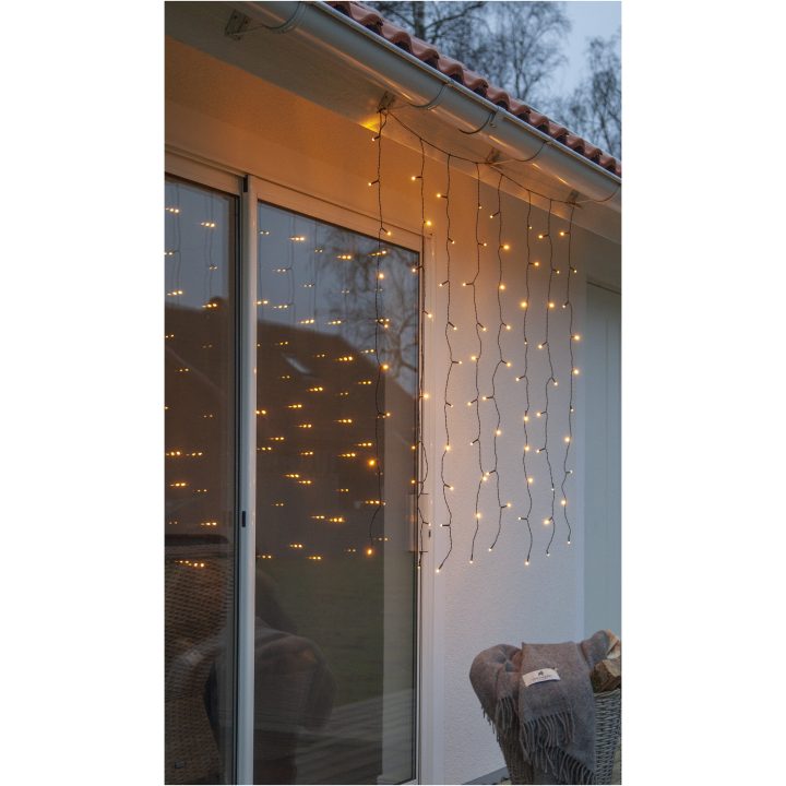 Ljusgardin Golden Warm White Svart Star Trading – bild 5